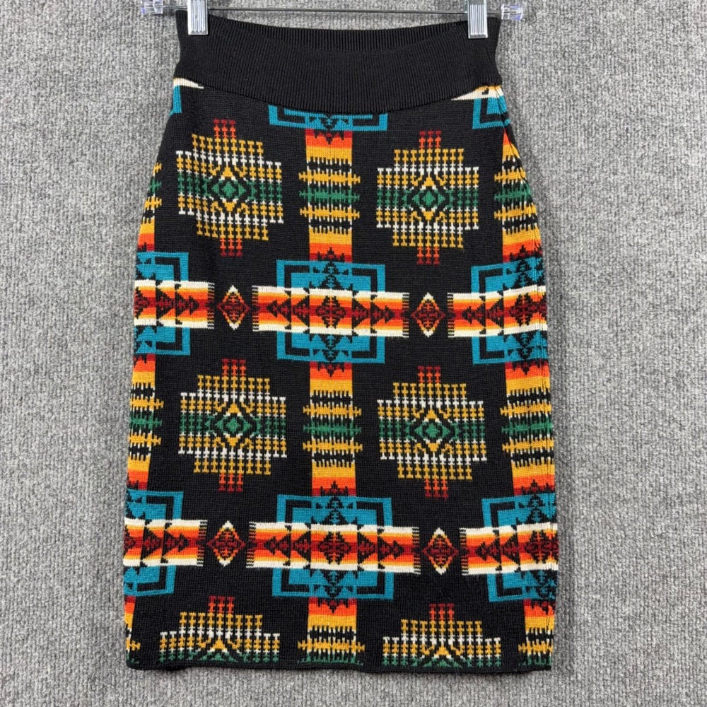 Pendleton Opening Ceremony Skirt Womens Small Merino Wool Southwestern Geometric